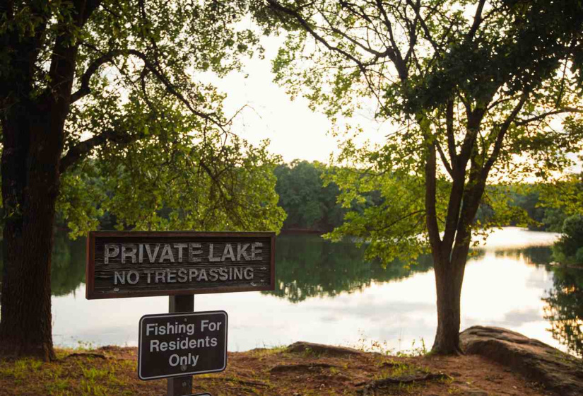 Lake at the entrance of Nottingham addition.