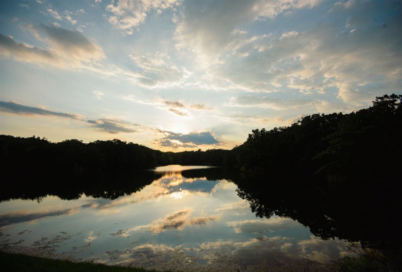 Private lake at Nottingham entrance for residents.